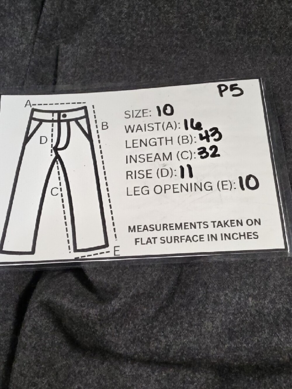 LAUREN Ralph Lauren Classic Women's Gray Wool Pants - Size 10 - Picture 6 of 6